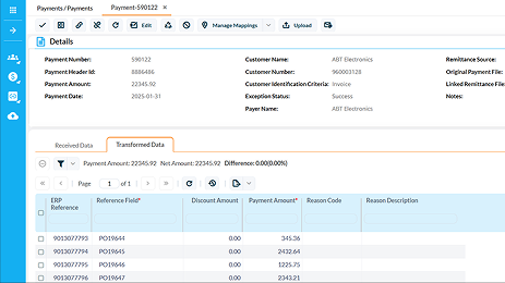 Abgleich von Zahlung und Rechnung